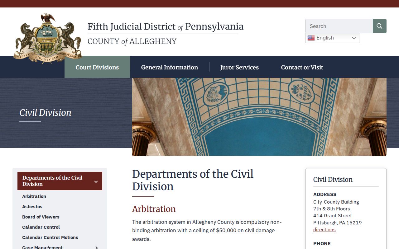 Moon Township ZIP directory Fifth Judicial District court records context